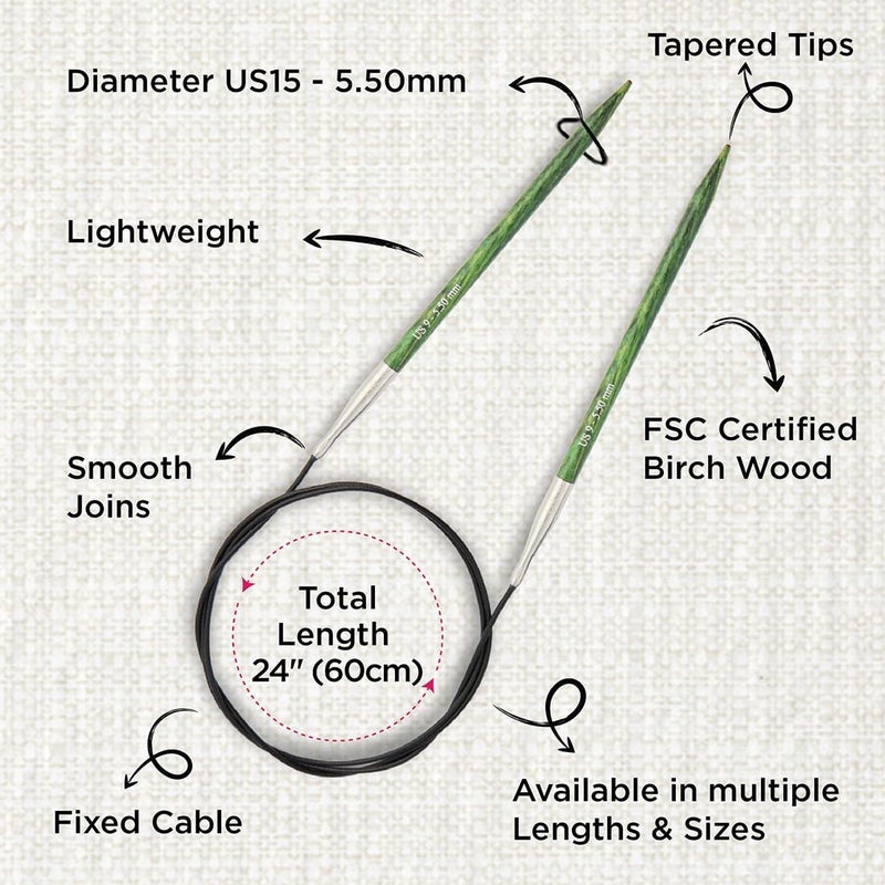 Knit Pro Dreamz Fixed Circular Needles 24" (60cm) | US Size 9 (5.5mm) - Image 3